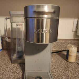 a food processor sitting on top of a counter at Nearby Beach House in El Segundo