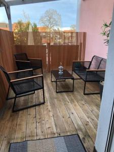 Balkón nebo terasa v ubytování Gemütliche Kleine Wohnung