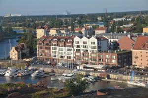 Výhľad na mesto Gdansk alebo výhľad na mesto priamo z apartmánu