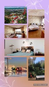 un collage di foto di una camera d'albergo di Colóm vacaciones felices a Salou