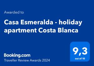 Captura de pantalla de la cita de emergencia de CSA para las vacaciones Costa Blanca en Casa Esmeralda - holiday apartment Costa Blanca, en Ciudad Quesada
