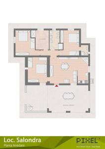 a floor plan of a house in la salonica at Villa indipendente: km. 1,500 dal mare. in Alghero