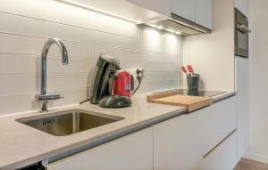 Dapur atau dapur kecil di Beautiful Apartment In Oostende