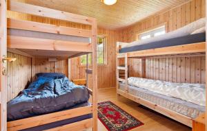 1 dormitorio con 2 literas en una cabaña en Awesome Apartment In Haltdalen With Kitchen, en Haltdalen