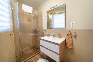 A bathroom at ABG House Pest