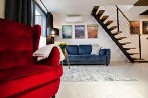Posezení v ubytování Laguna Beskidów Resort - Apartament B43 z widokiem na jezioro