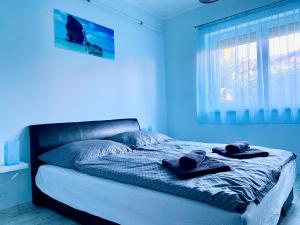 Posteľ alebo postele v izbe v ubytovaní Babóca Apartman - Siófok-Sóstó
