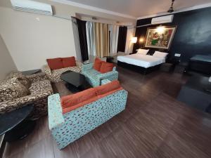 Postel nebo postele na pokoji v ubytování Hotel Maya international