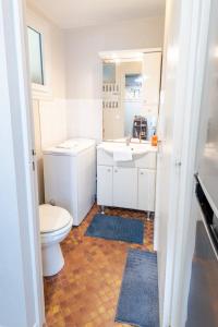 ein kleines Bad mit WC und Waschbecken in der Unterkunft The Amboisian getaway - Small house for 2 people. in Amboise