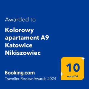 Kolorowy apartament A9 Katowice Nikiszowiec 면허증, 상장, 서명, 기타 문서