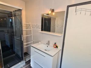 Kúpeľňa v ubytovaní Maison de ville cosy à Orléans avec parking, proche commerces et loisirs - FR-1-590-245