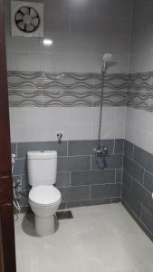 een badkamer met toilet en douche bij Nile House in Abu Simbel +20 foto's