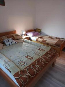 Habitación con 2 camas en una habitación en Guesthouse Milka, en Poljanak