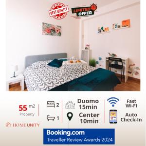 a poster of a bedroom with a bed at San Siro-duomo WI-FI & Netflix in Milan