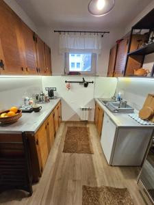 Kuchyň nebo kuchyňský kout v ubytování Schicke 2-Zimmer-Wohnung im Vintage-Look