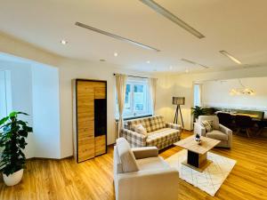 Posezení v ubytování Ferienhaus Am Hofacker