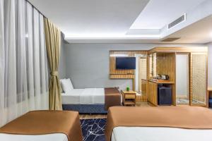 TV a/nebo společenská místnost v ubytování Dem İstanbul Airport Hotel