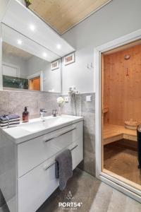 Kuchyň nebo kuchyňský kout v ubytování Ferienhaus Kleine Sonne Marina Wendtorf