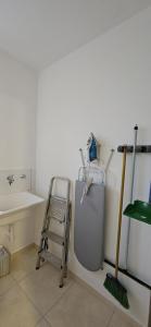 Koupelna v ubytování Flat na Av. Fernando Côrrea