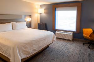 a hotel room with a bed and a window at Holiday Inn Express & Suites Sioux City-South, an IHG Hotel in Sioux City