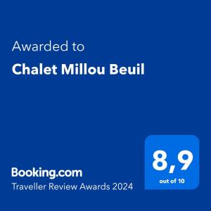 Chalet Millou Beuil的证书、奖牌、标识或其他文件