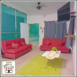 Area soggiorno di En renta toda una casa en puerto angel Oaxaca para un grupo de personas