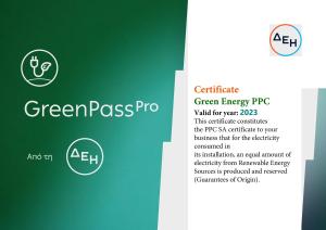 a green pass pro card with a green bypass ppc logo at Braziliana Apartments Corfu in Dassia
