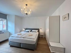 Postel nebo postele na pokoji v ubytování Bodensee-Traum