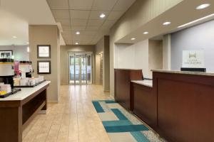 a lobby of a hospital with a waiting room at Hampton Inn Denville-Rockaway-Parsippany in Denville