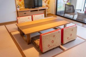 Voodi või voodid majutusasutuse Ryugujo Spa Hotel Mikazuki Fujimitei toas