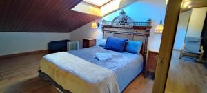 Cama o camas de una habitación en Disfruta de la montaña y la nieve en fabuloso piso