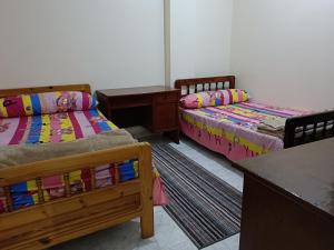 Postel nebo postele na pokoji v ubytování Almansoura Nour Apartment