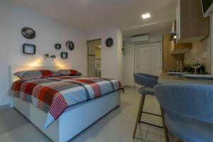 Postel nebo postele na pokoji v ubytování Studio-Apartment 100 Meter zum Strand