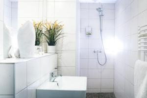 Koupelna v ubytování Gartenstadt Hotel