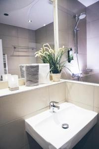 Koupelna v ubytování Gartenstadt Hotel