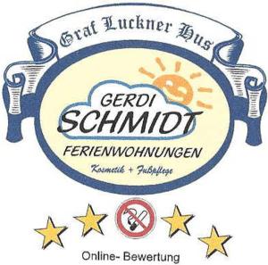 Ein Zertifikat, Auszeichnung, Logo oder anderes Dokument, das in der Unterkunft Graf Luckner Hüs ausgestellt ist