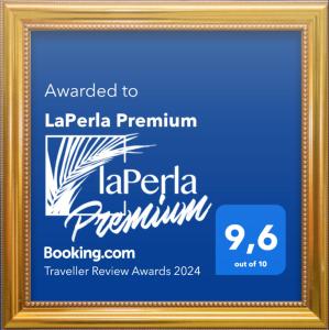 a picture of a framed invitation to la perrarem la perrarem travelling at LaPerla Premium in Sanxenxo