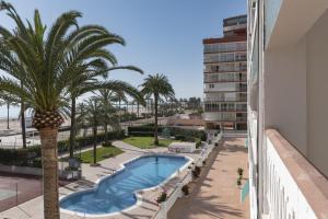 a view of the pool from the balcony of a hotel at Lider, 2-I in Cullera
