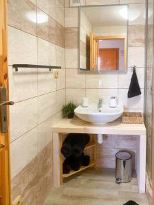 Koupelna v ubytování Farma Holý Vrch