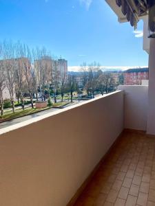 a balcony with a view of a city at Residenza Camilla in Vicenza