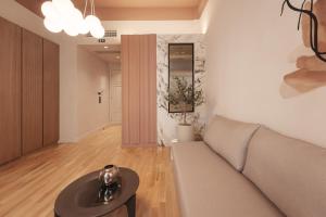 Ein Sitzbereich in der Unterkunft Zenith Premium Suites