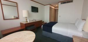 Postel nebo postele na pokoji v ubytování Hotel Bristol