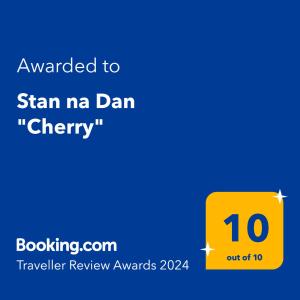 a yellow sign with the wordsamedamed to stan ma dan charity at Stan na Dan "Cherry" in Novi Sad