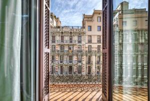 a view from a window of a building at Perfectly located 4-bed 4-bath apartment in Barcelona 2-1 in Barcelona