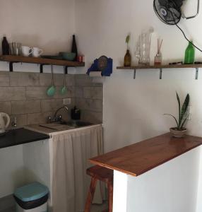 cocina con fregadero y encimera en Brisa en San Antonio de Areco