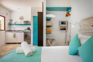 Kuchyň nebo kuchyňský kout v ubytování Casa Toloc Tulum