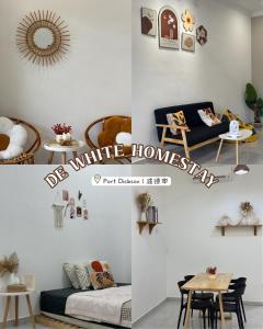 a living room with a couch and a table at DE WHITE HOMESTAY . PORT DICKSON in Port Dickson