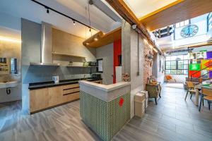 Dapur atau dapur kecil di 樹沐包棟民宿 Shine tree house