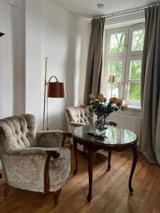 Χώρος καθιστικού στο Studio-Apartment 25 am Saseler Markt Retro-Love