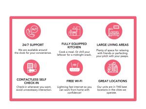 a brochure for a tech company with a diagram of its products at Beautiful 3br 2ba Colonial House CozySuites in Alexandria